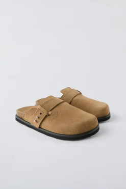 Niños ZARA 6 - 14 Años·Zapatos|6 - 14 Años·Zapatos<ZUECO PIEL SERRAJE